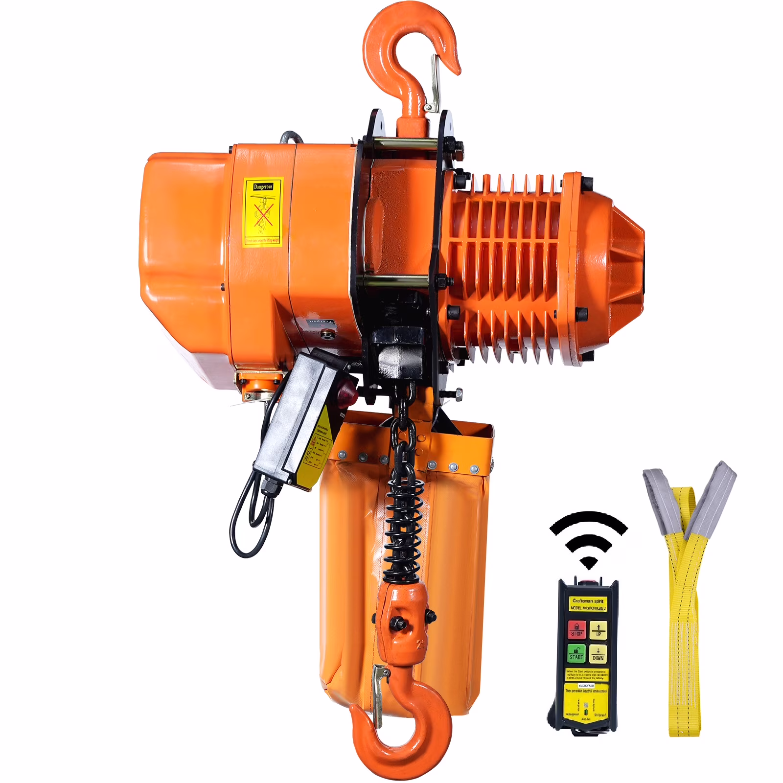 BENTISM Electric Chain Hoist Three Phase Crane Hoist 4400 lb 2 ton Load 20 ft Lift