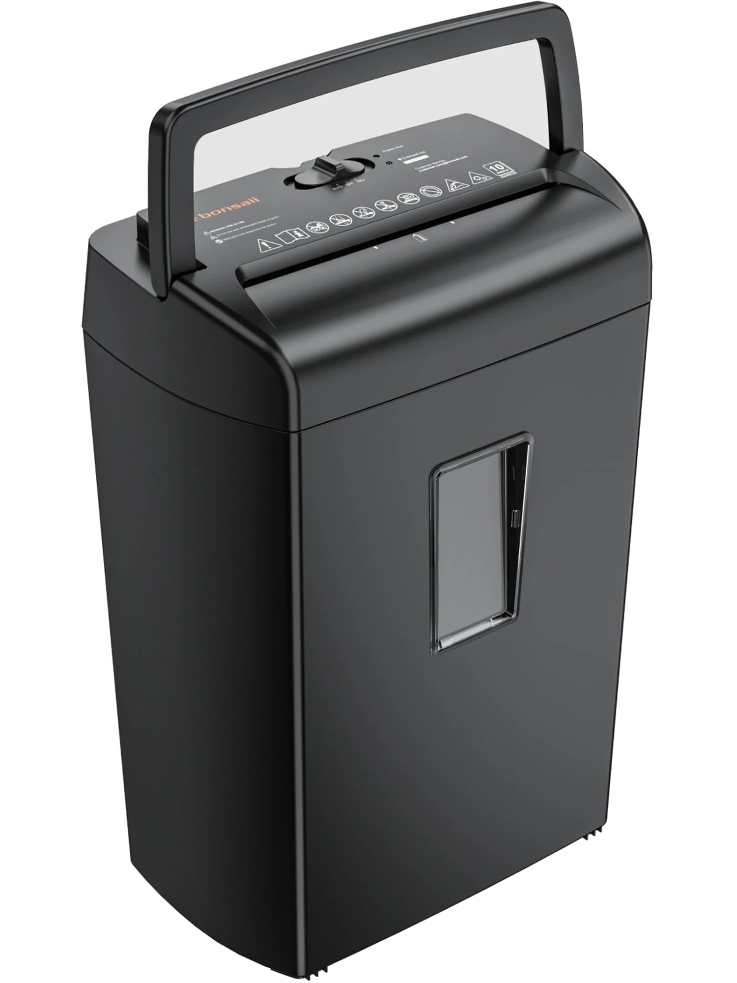 Paper Shredder 10-Sheet Cross Cut Shredder with 5.3 Gallons Wastebasket